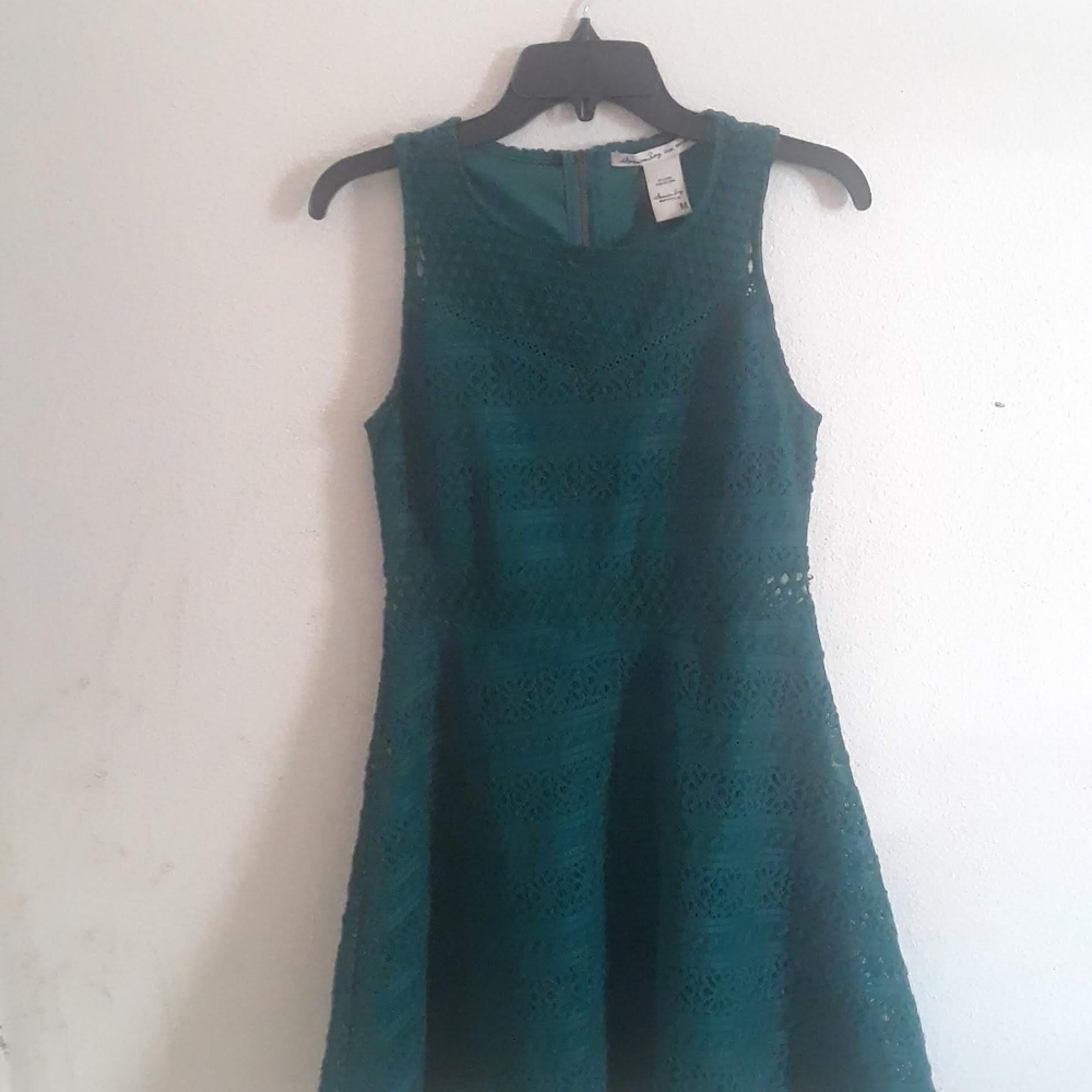 American Rag Teal Lace Dress